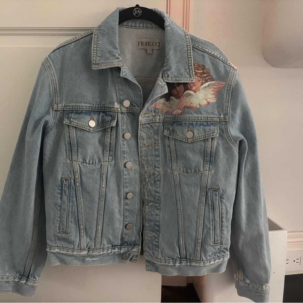 Fiorucci Light Blue Denim Jacket with Contrast Stitching